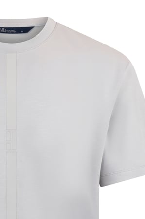 Gri Regular Fit Bisiklet Yaka Pamuklu Basic Tişört | XXL