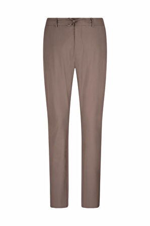 Kahverengi Rahat Kesim Yandan Cepli Kumaş Pantolon | 40