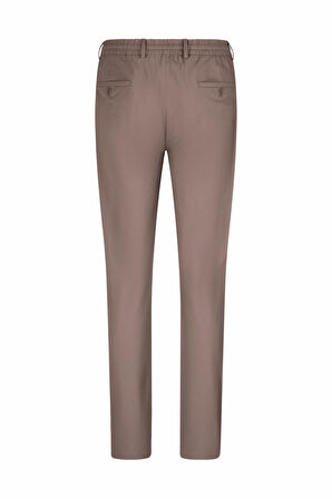 Kahverengi Rahat Kesim Yandan Cepli Kumaş Pantolon | 40