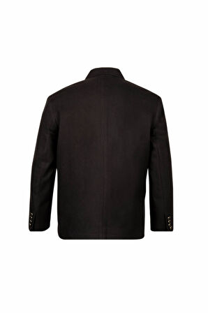Siyah Regular Fit Kruvaze Kadın Ceket | M