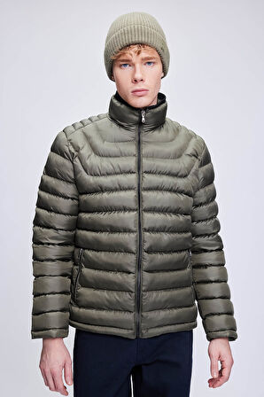 Haki Düz Örgü Bere | STD