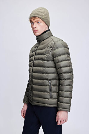 Haki Düz Örgü Bere | STD