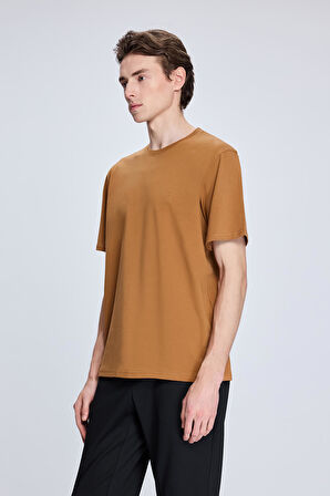 Hardal Regular Fit Bisiklet Yaka Pamuklu Triko Tişört | XL