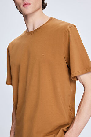 Hardal Regular Fit Bisiklet Yaka Pamuklu Triko Tişört | XL