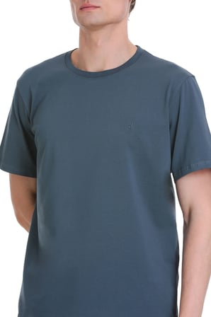 indigo Regular Fit Bisiklet Yaka Pamuklu Tişört | S