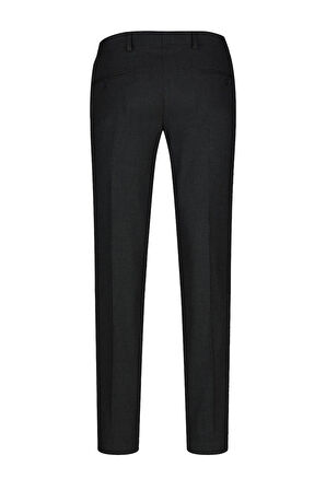 Antrasit Regular Fit Kareli Yandan Cepli Kumaş Pantolon | 52