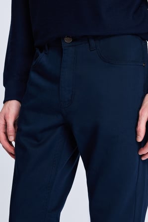 Lacivert Dinamik Fit Pamuklu 5 Cep Kanvas Pantolon | 29