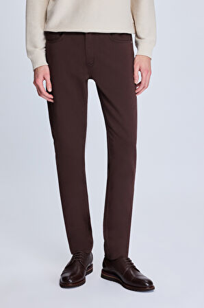 Kahverengi Dinamik Fit Pamuklu 5 Cep Kanvas Pantolon | 33