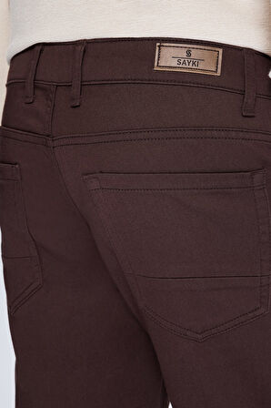 Kahverengi Dinamik Fit Pamuklu 5 Cep Kanvas Pantolon | 33