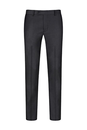 Gri Rahat Kesim Yandan Cepli Kumaş Pantolon | 42