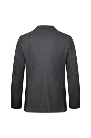 Siyah Comfort Fit Mono Yaka Klasik Ceket | 50