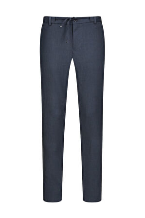 Lacivert Rahat Kesim Yandan Cepli Jogger Pantolon | 48