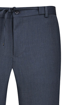 Lacivert Rahat Kesim Yandan Cepli Jogger Pantolon | 50