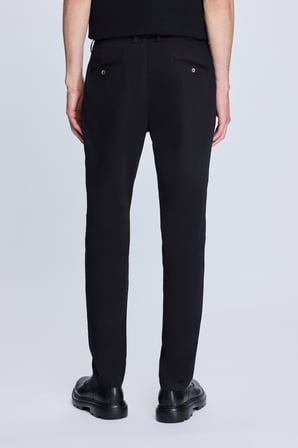 Siyah Dinamik Fit Desenli Yandan Cepli Casual Jogger Pantolon | 36