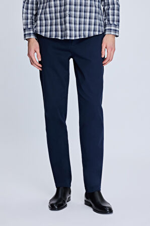 Lacivert Dinamik Fit Desenli Yandan Cepli Casual Jogger Pantolon | 32