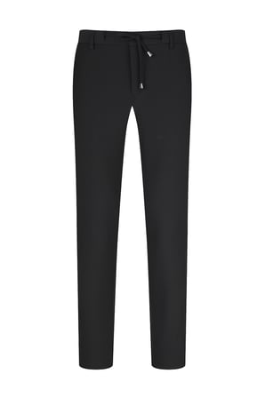 Siyah Rahat Kesim Yandan Cepli Jogger Pantolon | 44