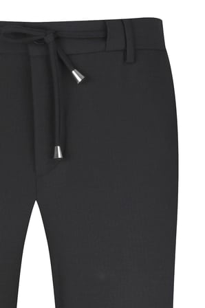 Siyah Rahat Kesim Yandan Cepli Jogger Pantolon | 44