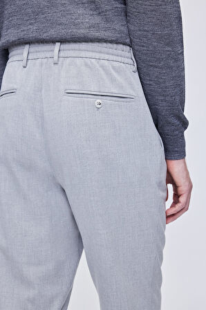 Gri Rahat Kesim Yandan Cepli Jogger Pantolon | 32