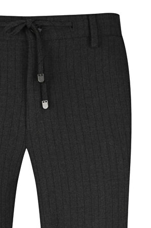 Antrasit Rahat Kesim Yandan Cepli Jogger Pantolon | 46