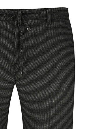 Siyah Rahat Kesim Yandan Cepli Jogger Pantolon | 44