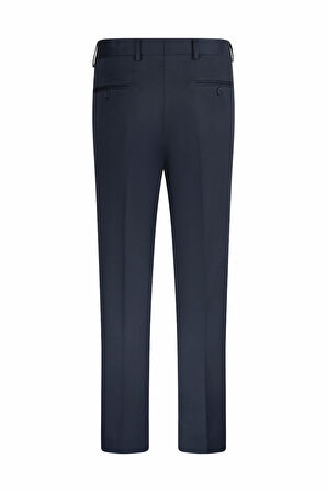 Lacivert Slim Fit Yandan Cepli Kumaş Pantolon | 52