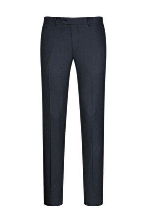 Lacivert Regular Fit Yandan Cepli Kumaş Pantolon | 42