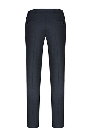 Lacivert Regular Fit Yandan Cepli Kumaş Pantolon | 42