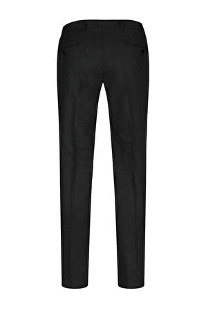 Antrasit Regular Fit Yandan Cepli Kumaş Pantolon | 40