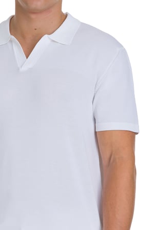 Beyaz Regular Fit Polo Yaka Rayon Tişört | M