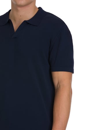 Lacivert Regular Fit Polo Yaka Rayon Tişört | L