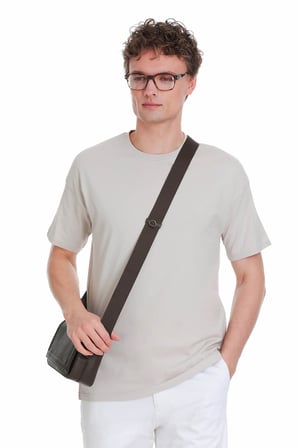 Taş Regular Fit 100% Pamuk Bisiklet Yaka Oversize Tişört | S