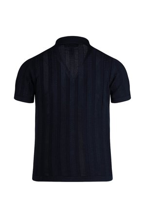 Lacivert Regular Fit Apaş Yaka Gömlek Tişört | L