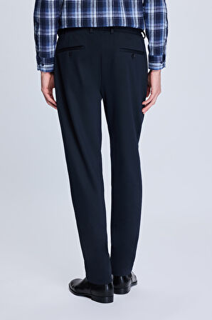 Lacivert Dinamik Fit Desenli Yandan Cepli Casual Jogger Pantolon | 46