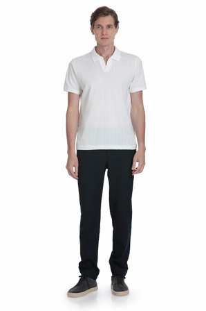 Beyaz Regular Fit Apaş Yaka Pamuklu Tişört | XXL