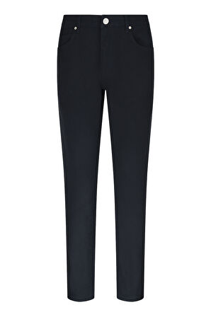 Lacivert Dinamik Fit 5 Cep Pamuklu Kanvas Pantolon | 34