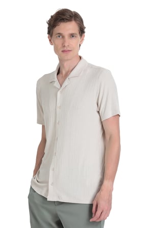 Taş Regular Fit Apaş Yaka Gömlek | M
