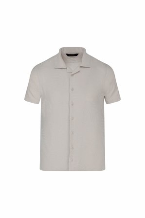 Ekru Regular Fit Apaş Yaka Gömlek Tişört | XL
