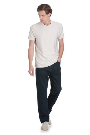 Taş Regular Fit Çizgili Bisiklet Yaka Tişört | S