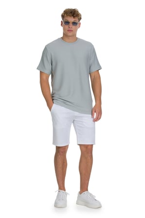 Gri Regular Fit Bisiklet Yaka Basic Tişört | M