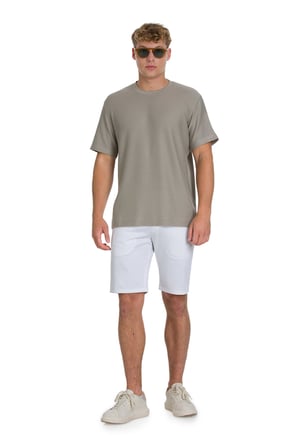 Haki Regular Fit Bisiklet Yaka Basic Tişört | S