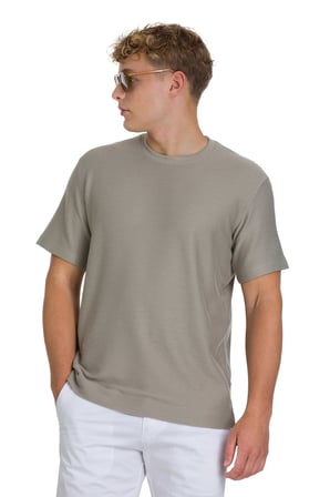Haki Regular Fit Bisiklet Yaka Basic Tişört | S