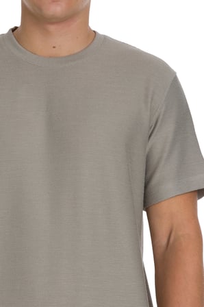 Haki Regular Fit Bisiklet Yaka Basic Tişört | S