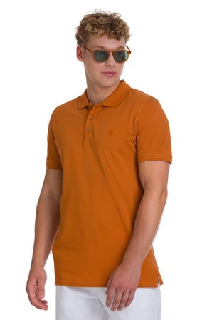 Kahverengi Regular Fit 100% Pamuklu Polo Yaka Tişört | 3XL