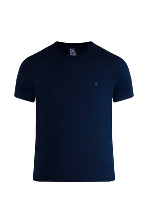 Lacivert Regular Fit Bisiklet Yaka Pamuklu Tişört | S