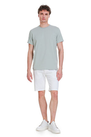 Gri Regular Fit Bisiklet Yaka Pamuklu Tişört | L