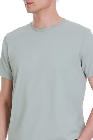 Gri Regular Fit Bisiklet Yaka Pamuklu Tişört | S