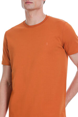 Tarçın Regular Fit Bisiklet Yaka Pamuklu Tişört | XL