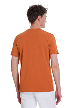 Tarçın Regular Fit Bisiklet Yaka Pamuklu Tişört | XL