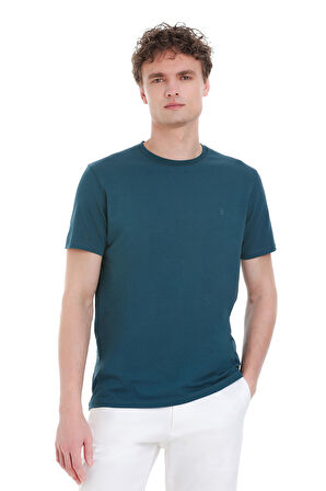 indigo Regular Fit Bisiklet Yaka Pamuklu Tişört | M