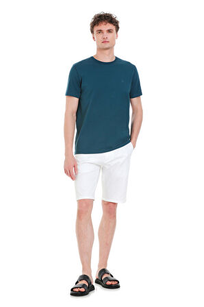 indigo Regular Fit Bisiklet Yaka Pamuklu Tişört | M